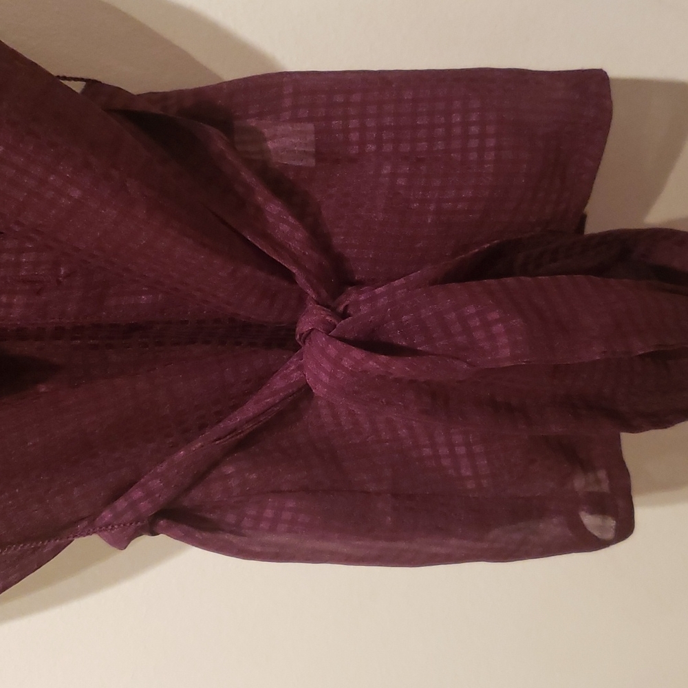 Bedo Ruffle Blouse Plum Large - Picture 4 of 6